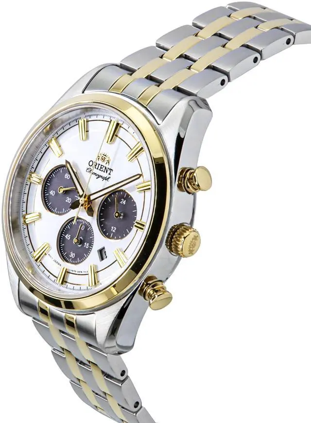 Alt view image 3 of 4 - Orient Contemporary Chronograph White Dial Quartz Men's Watch RA-TX0302S
