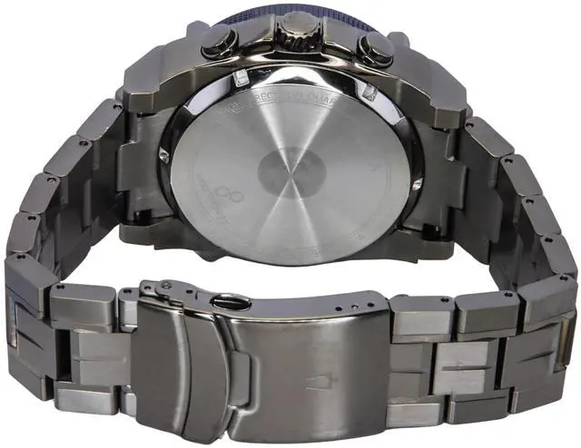 Alt view image 7 of 7 - Bulova Precisionist Champlain UHF Carbon Fiber Dial Chronograph Watch 98B343