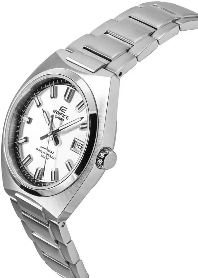 Alt view image 7 of 7 - Casio Edifice Analog Silver Dial Quartz Casual 100M Men's Watch EFB-109D-7AV