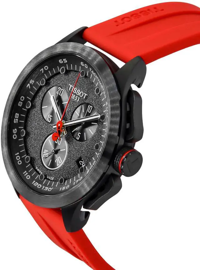 Alt view image 3 of 4 - Tissot T-Race Chronograph Black Dial Quartz 100M Men's Watch T135.417.37.051.04