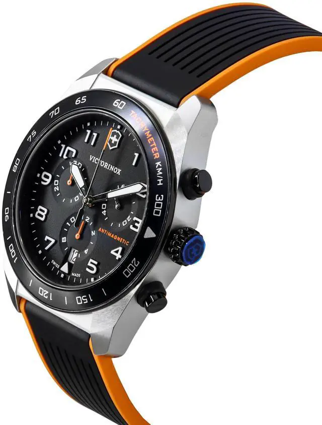 Alt view image 3 of 4 - Victorinox Swiss Army Chronograph Black Dial Quartz 100M Men's Watch 242050