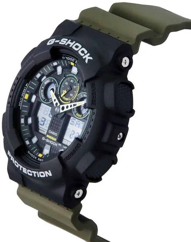Alt view image 4 of 5 - Casio G-Shock Black Dial Quartz Sports 200M Men's Watch GA-100TU-1A3