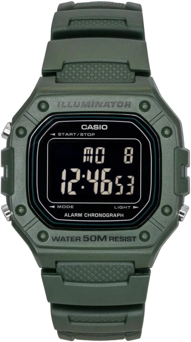 Main image of Casio Standard Digital Resin Strap Quartz W-218H-3BV Men's Watch