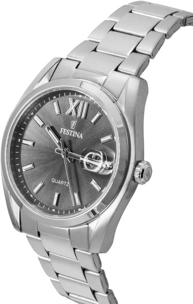 Alt view image 3 of 4 - Festina Classic Stainless Steel Grey Dial Quartz F20707-3 Men's Watch