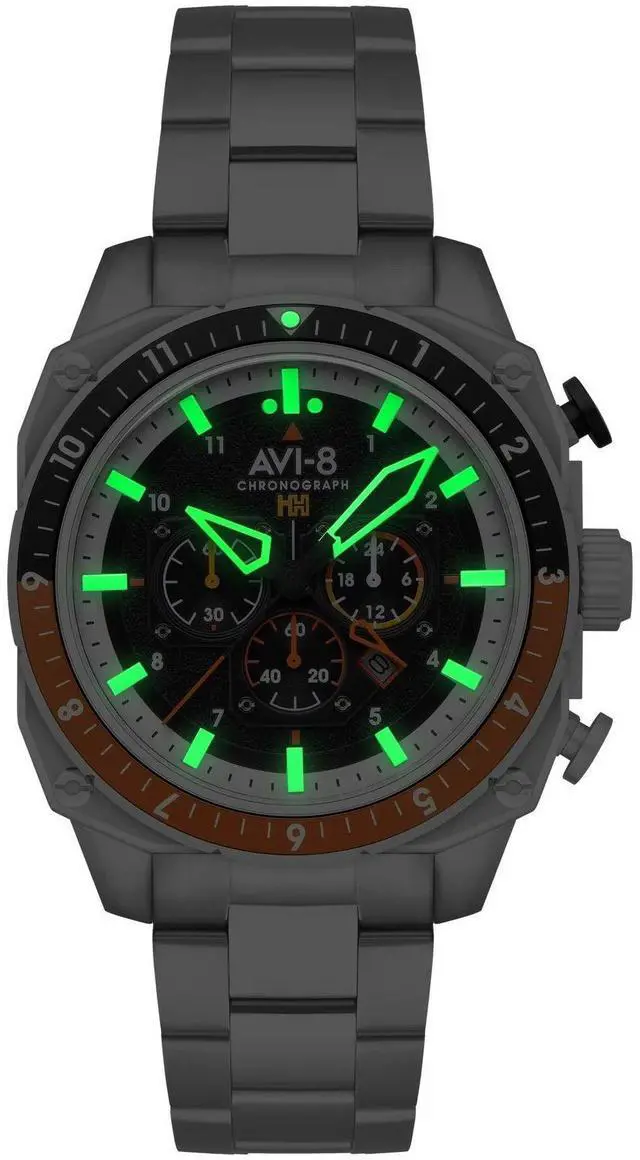 Alt view image 2 of 5 - AVI-8 Hawker Hunter Chronograph Black Dial Quartz Men's Watch AV-4100-11