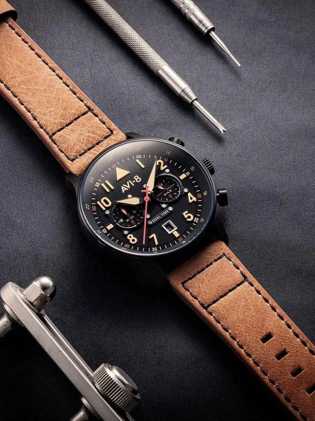 Alt view image 3 of 7 - AVI-8 Hawker Hurricane Black Dial Sports Quartz Men's Watch AV-4088-03