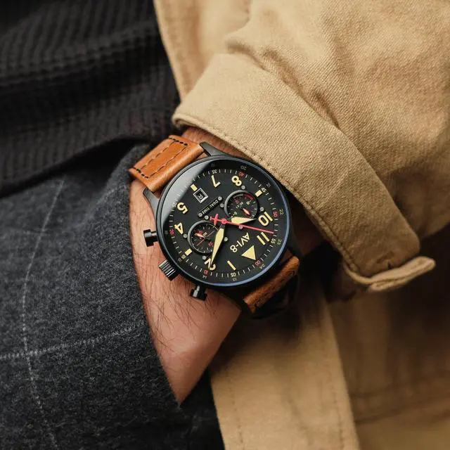 Alt view image 7 of 7 - AVI-8 Hawker Hurricane Black Dial Sports Quartz Men's Watch AV-4088-03