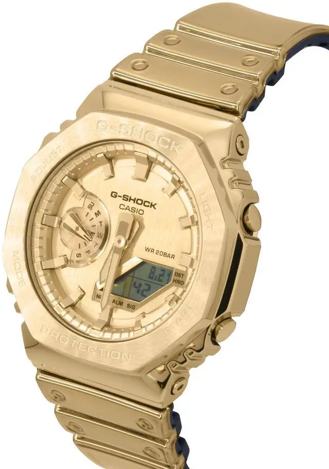 Alt view image 4 of 5 - Casio G-Shock Gold Dial Quartz Sports 200M Men's Watch GM-2100YMG-9A9