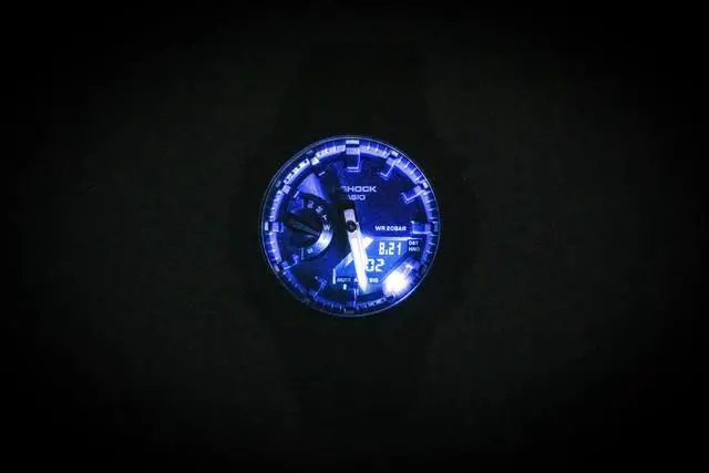 Alt view image 3 of 5 - Casio G-Shock Blue Dial Quartz Sports 200M Men's Watch GA-2100FLS-8A2