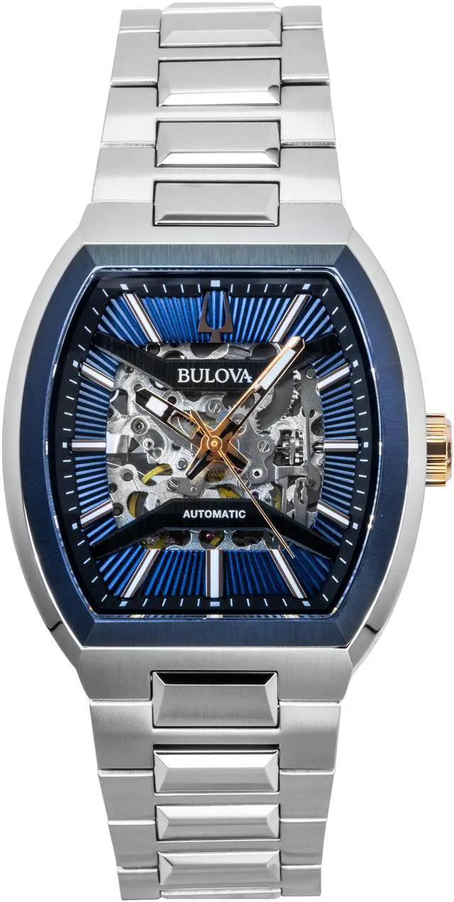 Main image of Bulova Maquina Stainless Steel Blue Dial Automatic 98A319 Men's Watch