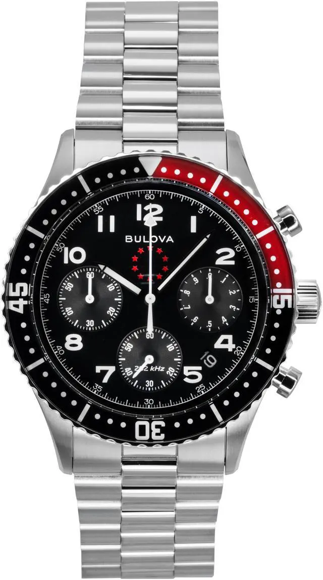 Main image of Bulova Marine Star Heritage Black Dial Quartz Diver's 200M Men's Watch 98B451