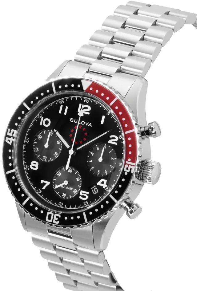 Alt view image 3 of 4 - Bulova Marine Star Heritage Black Dial Quartz Diver's 200M Men's Watch 98B451