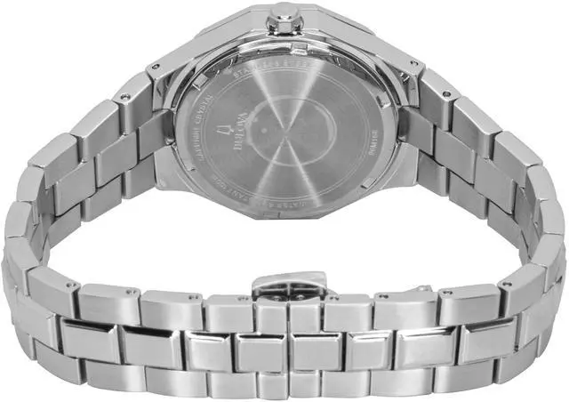 Alt view image 4 of 4 - Bulova Prestige Stainless Steel Purple Dial Quartz 96M168 100M Women's Watch