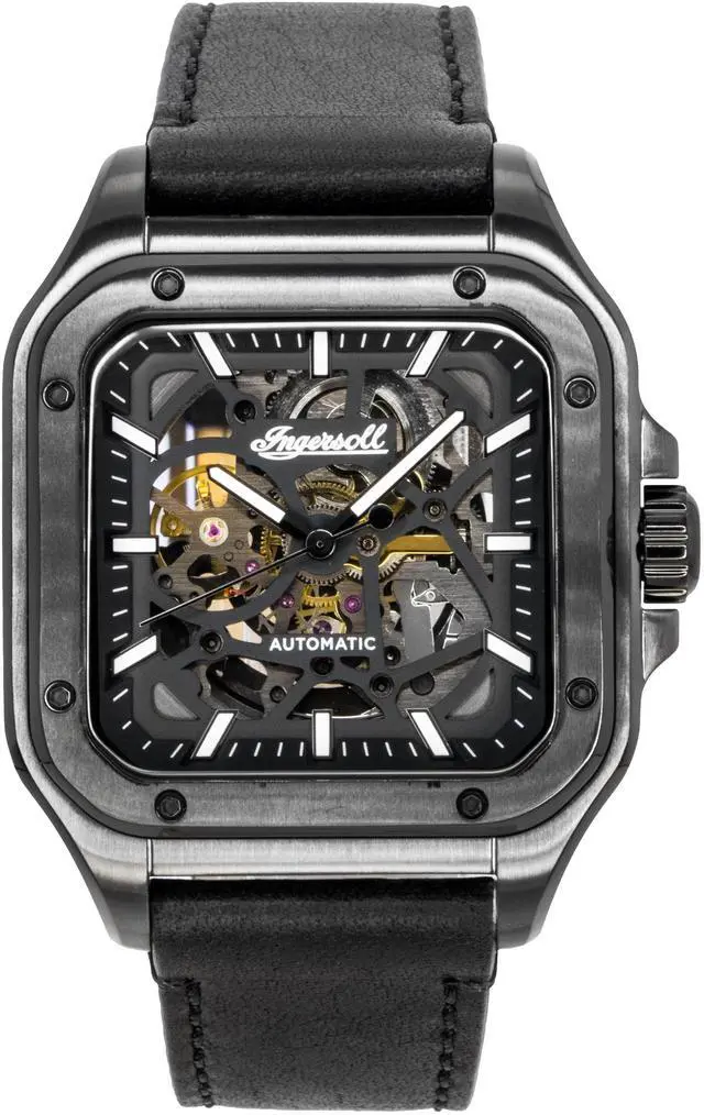 Main image of Ingersoll The Ollie Black Skeleton Dial Automatic Casual Men's Watch I14504