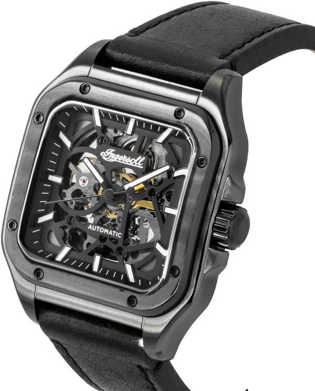 Alt view image 3 of 4 - Ingersoll The Ollie Black Skeleton Dial Automatic Casual Men's Watch I14504