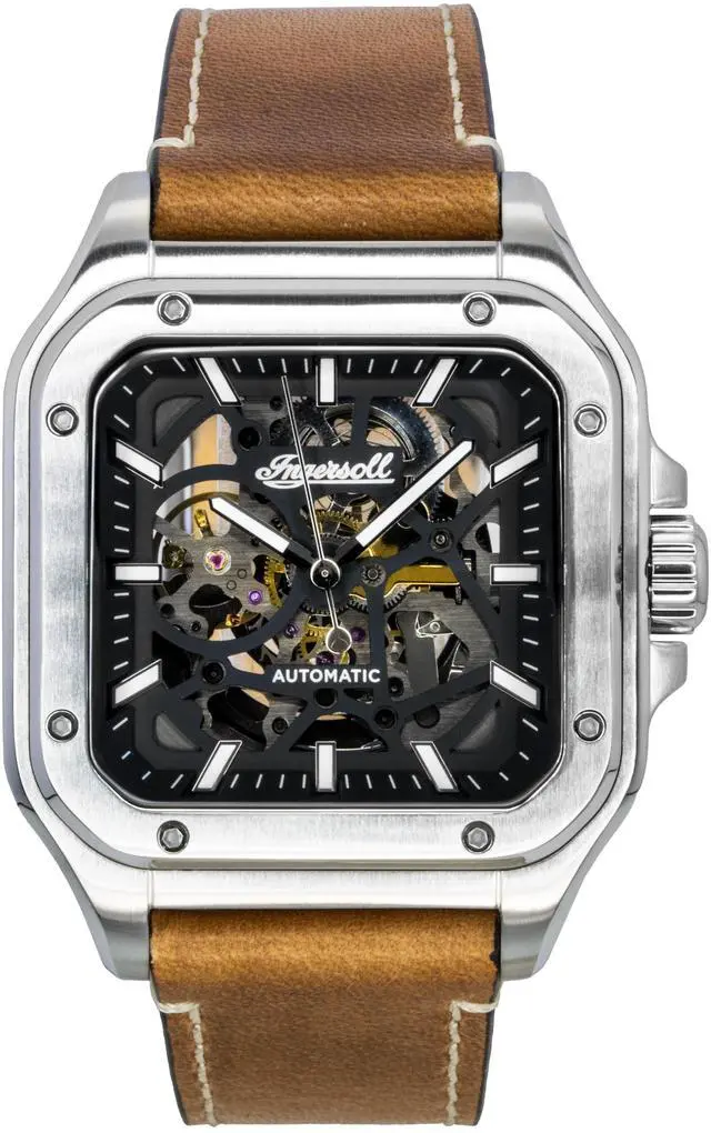 Main image of Ingersoll The Ollie Black Skeleton Dial Automatic Casual Men's Watch I14503