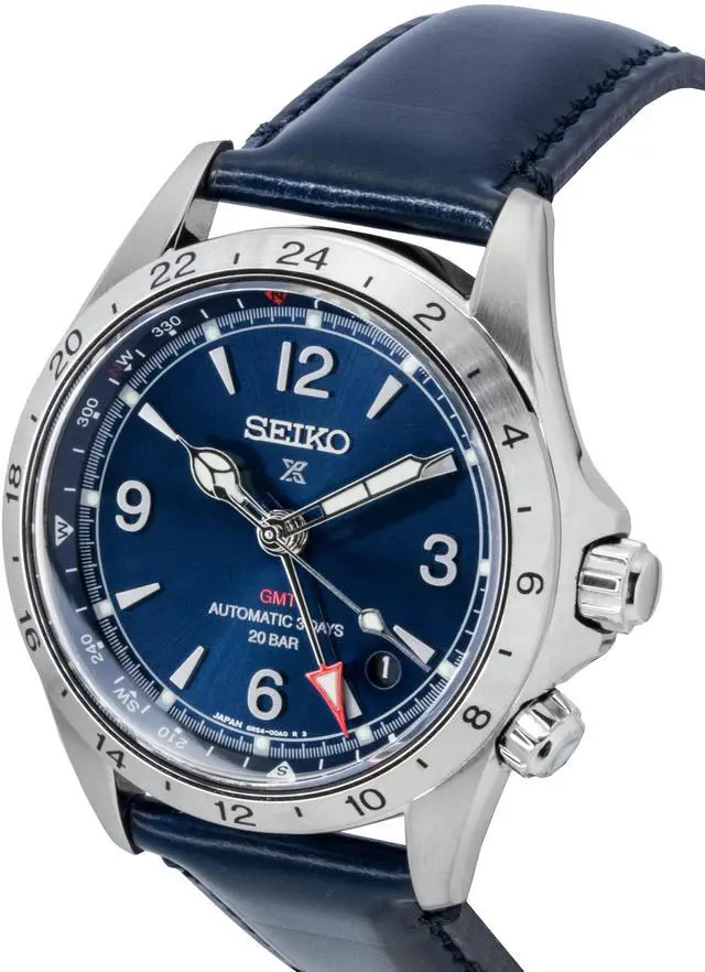 Alt view image 3 of 4 - Seiko Prospex Alpinist GMT Blue Dial Automatic Dress 200M Men's Watch SPB377J1