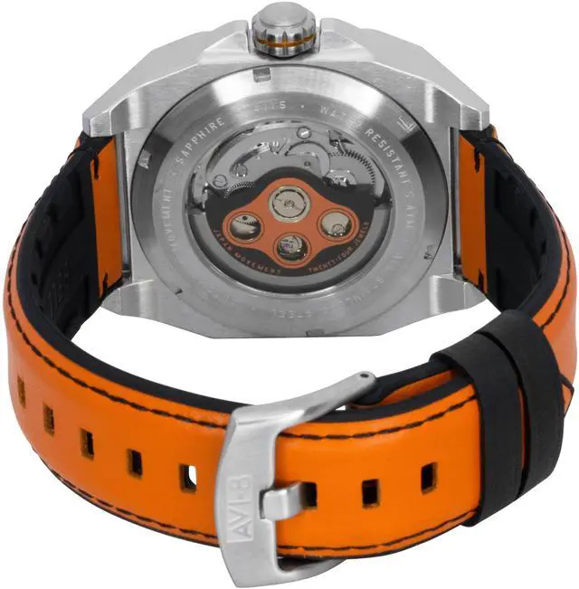Alt view image 4 of 4 - AVI-8 Bell X-1 Machbuster Black Dial Automatic Sports Men's Watch AV-4115-01
