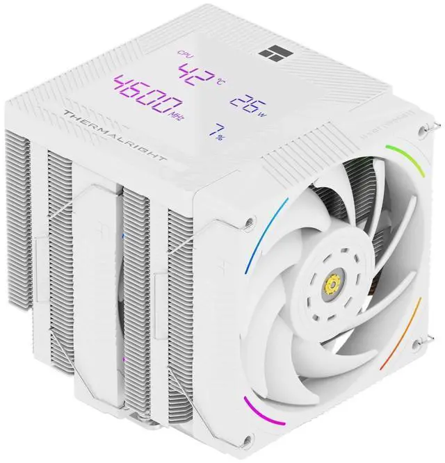 Main image of Thermalright Phantom Spirit 120 Digital SNOW CPU Air Cooler, 7 Heat Pipes, Dual TL-K12 2150RPM PWM ARGB Fans, Digital Top Cover, 160mm Dual Tower, Intel/AMD