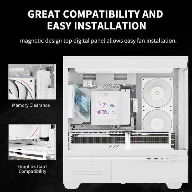 Alt view image 3 of 7 - Thermalright Phantom Spirit 120 Digital SNOW CPU Air Cooler, 7 Heat Pipes, Dual TL-K12 2150RPM PWM ARGB Fans, Digital Top Cover, 160mm Dual Tower, Intel/AMD
