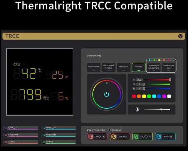 Alt view image 6 of 7 - Thermalright Phantom Spirit 120 Digital SNOW CPU Air Cooler, 7 Heat Pipes, Dual TL-K12 2150RPM PWM ARGB Fans, Digital Top Cover, 160mm Dual Tower, Intel/AMD