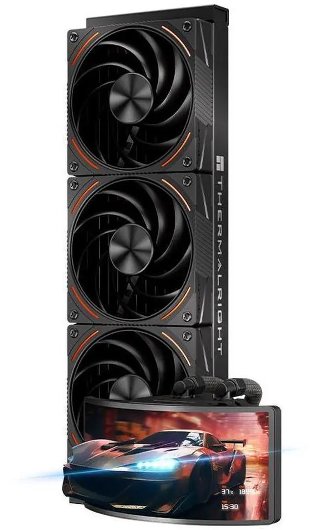 Main image of Thermalright Rainbow Vision 360 Turbo ARGB Black 360mm AIO CPU Liquid Cooler, 6.67" 2400x1080 LCD, 3000RPM Turbo PWM ARGB Fans, for Intel and AMD