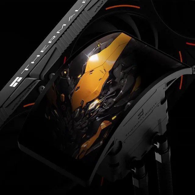Alt view image 2 of 6 - Thermalright Rainbow Vision 360 Turbo ARGB Black 360mm AIO CPU Liquid Cooler, 6.67" 2400x1080 LCD, 3000RPM Turbo PWM ARGB Fans, for Intel and AMD