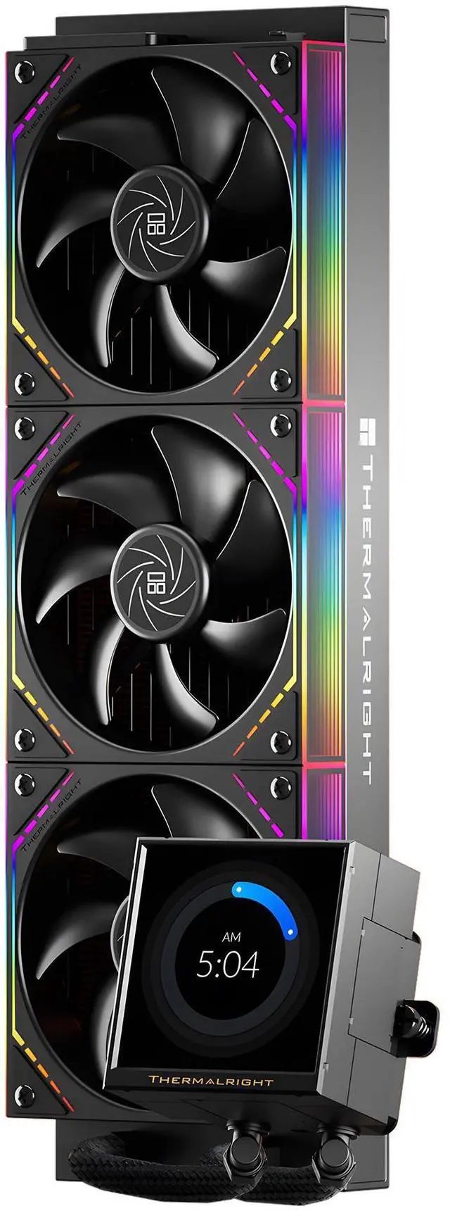Main image of Thermalright Peerless Vision 360 ARGB Black 360mm AIO CPU Liquid Cooler, 3.95" 480x480 LCD, 2000RPM PWM ARGB Fans, for Intel and AMD
