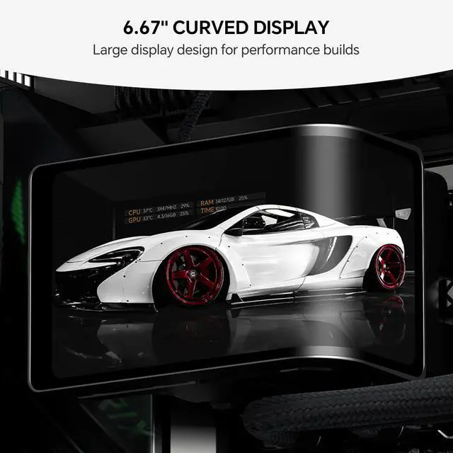 Alt view image 2 of 7 - Thermalright Wonder Vision 360 Turbo ARGB Black 360mm AIO CPU Liquid Cooler, 6.67" 2400x1080 LCD, 3000RPM Turbo PWM ARGB Fans, for Intel and AMD