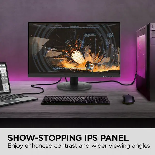 Alt view image 3 of 15 - ViewSonic VX2416A 24 Inch 1080p 1ms 120Hz IPS Gaming Monitor with Eye Care, USB C, HDMI 1.4, and DisplayPort Inputs