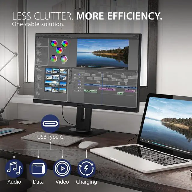Alt view image 10 of 20 - ViewSonic VG2455 VS17528 23.8" 1920 x 1080 D-Sub, HDMI, DisplayPort Built-in Speakers IPS Monitor