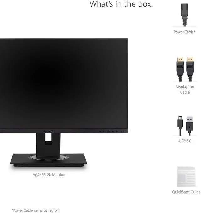 Alt view image 15 of 20 - ViewSonic VG2455 VS17528 23.8" 1920 x 1080 D-Sub, HDMI, DisplayPort Built-in Speakers IPS Monitor