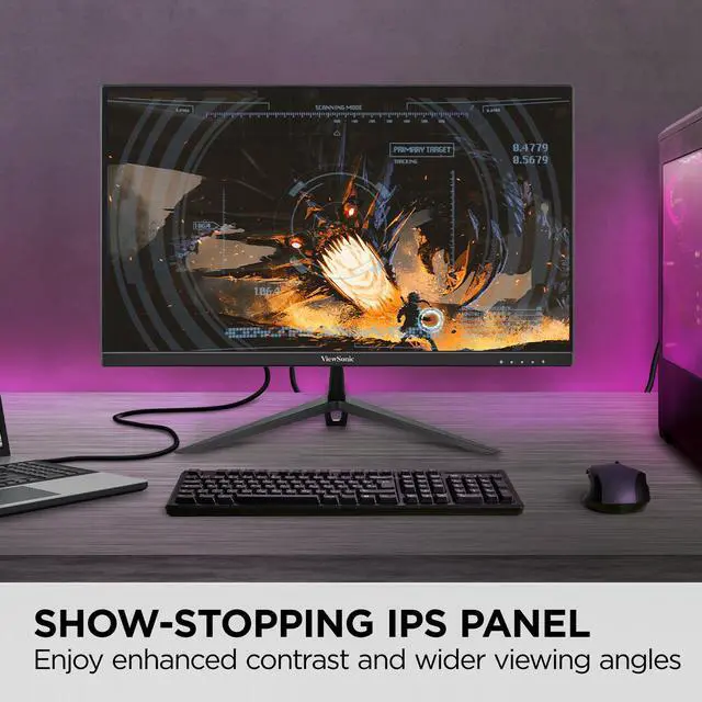 Alt view image 5 of 16 - ViewSonic VX2428A 24 Inch 1080p 0.5ms 180Hz IPS Gaming Monitor with FreeSync, HDMI 1.4, and DisplayPort Inputs