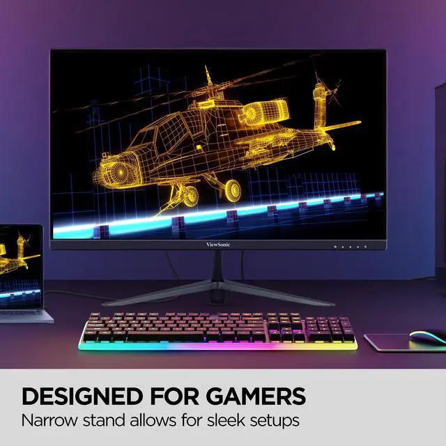 Alt view image 3 of 16 - ViewSonic VX2428A 24 Inch 1080p 0.5ms 180Hz IPS Gaming Monitor with FreeSync, HDMI 1.4, and DisplayPort Inputs