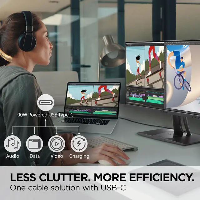 Alt view image 10 of 20 - ViewSonic VP2456A 24 Inch 1080p IPS Monitor with Advanced Ergonomics, ColorPro 100% sRGB Rec 709, Pantone Validated, 14-bit 3D LUT, 120Hz, USB, HDMI, DisplayPort, 90W USB C for Home and Office