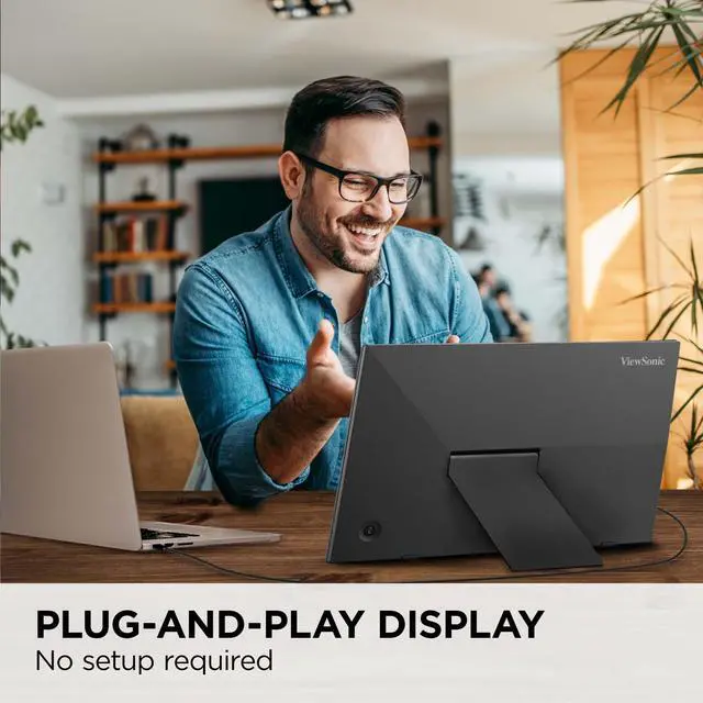 Alt view image 4 of 20 - ViewSonic VA1653 16 Inch 1080p FHD IPS Portable Monitor with Eye Care, Built-in Stand, USB C, Mini HDMI, and Protective Case External Second Screen For Laptops, PC, Mac, and Gaming Consoles