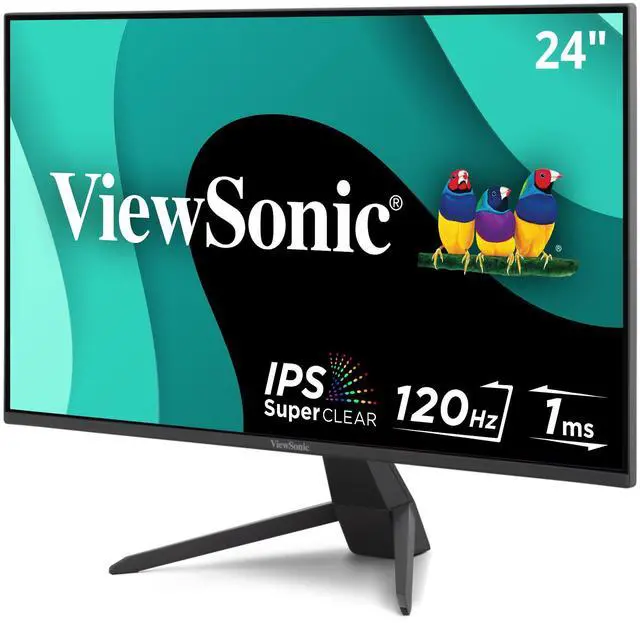 Alt view image 2 of 14 - ViewSonic VX2470-MHD 24 Inch 1080p IPS Monitor with 120Hz, 1ms, Variable Refresh Rate, Eye Care, HDMI, VGA and DisplayPort Inputs