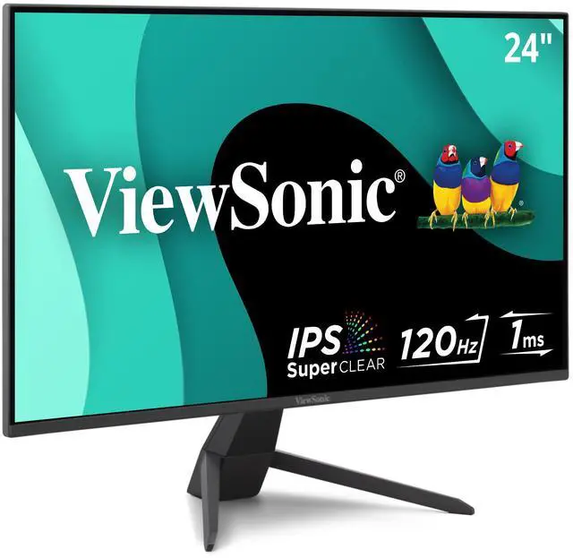 Alt view image 3 of 14 - ViewSonic VX2470-MHD 24 Inch 1080p IPS Monitor with 120Hz, 1ms, Variable Refresh Rate, Eye Care, HDMI, VGA and DisplayPort Inputs