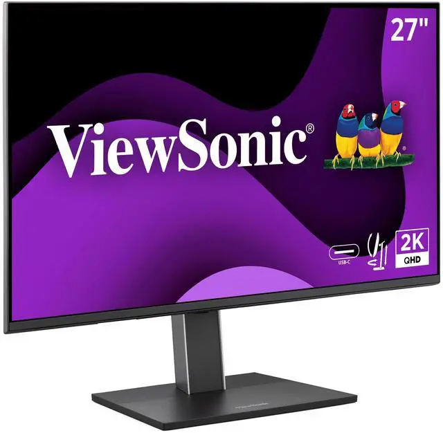 Alt view image 2 of 20 - ViewSonic VG2752-2K 27" IPS 1440p Ergonomic Monitor with Tilt, Swivel, Pivot, Height Adjust, 100Hz, USB Hub, HDMI, DisplayPort, and 65W USB-C Inputs