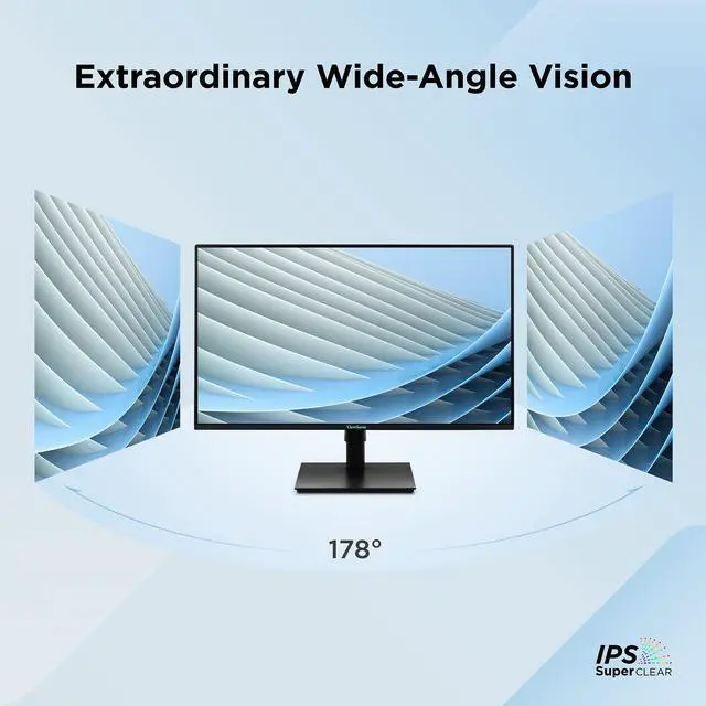 Alt view image 3 of 20 - Viewsonic VA2748-MHJ 27 Inch IPS 1080p Monitor with 120Hz, Advanced Ergonomics, Eye Care, HDMI, and VGA Inputs for Home and Office
