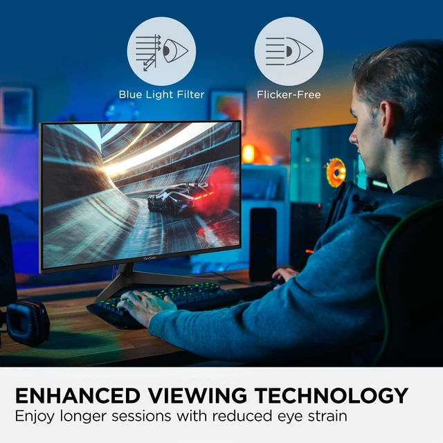 Alt view image 6 of 8 - ViewSonic VX2726 27" Class Full HD Gaming LED Monitor - 16:9 - 27" Viewable - SuperClear IPS - LED Backlight - 1920 x 1080 - 16.7 Million Colors - FreeSync Premium/NVIDIA G-Sync Compatible - 250 Nit