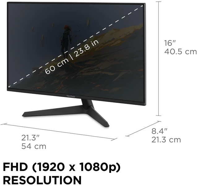 Alt view image 7 of 8 - ViewSonic VX2726 27" Class Full HD Gaming LED Monitor - 16:9 - 27" Viewable - SuperClear IPS - LED Backlight - 1920 x 1080 - 16.7 Million Colors - FreeSync Premium/NVIDIA G-Sync Compatible - 250 Nit