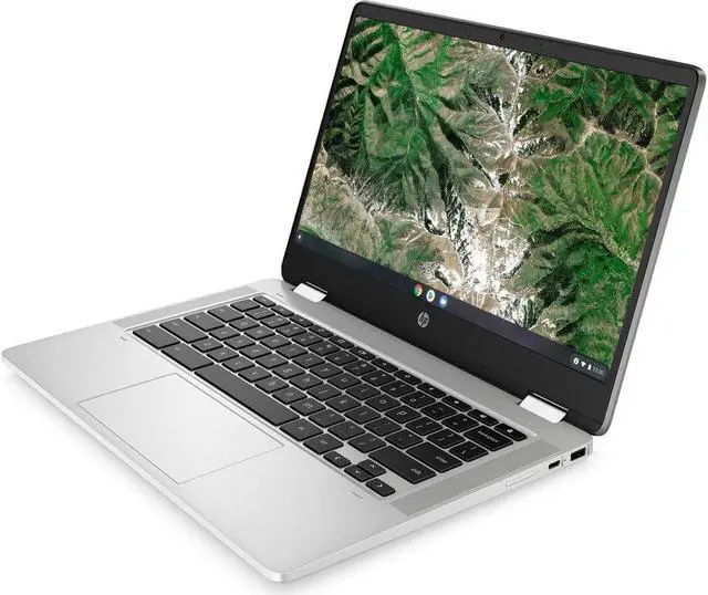 Alt view image 2 of 4 - HP Chromebook x360 14a-ca0110ca 14" HD Touch Laptop Intel Celeron N4120 1.10 GHz up to 2.60 GHz Intel UHD Graphics 600 4GB LPDDR4-2400 MHz RAM 128GB eMMC Chrome OS, 370X1UA - B Grade