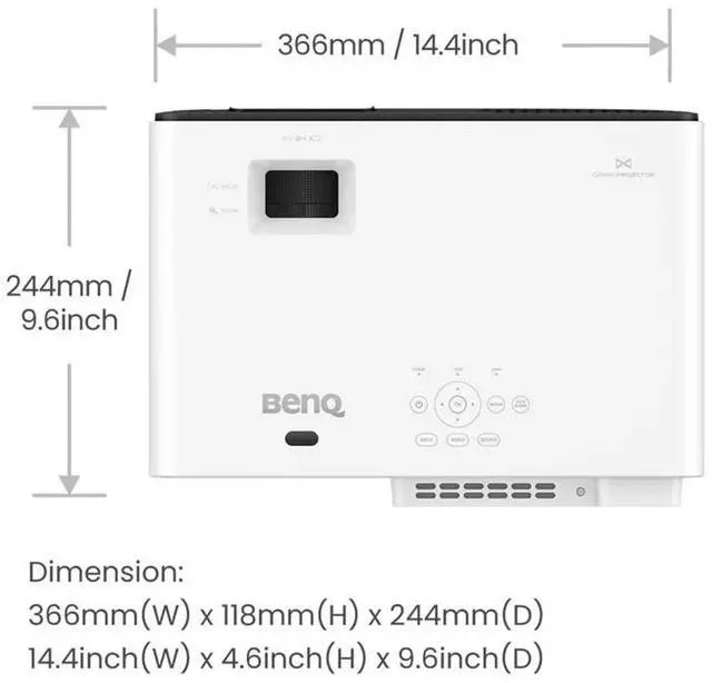 Alt view image 5 of 6 - BenQ X500i 3840 x 2160 Projector 2200 ANSI Lumens 16:9 4LED 1.2x Zoom Ratio 2D Keystone Adjustment HDMI HDR Color Capability