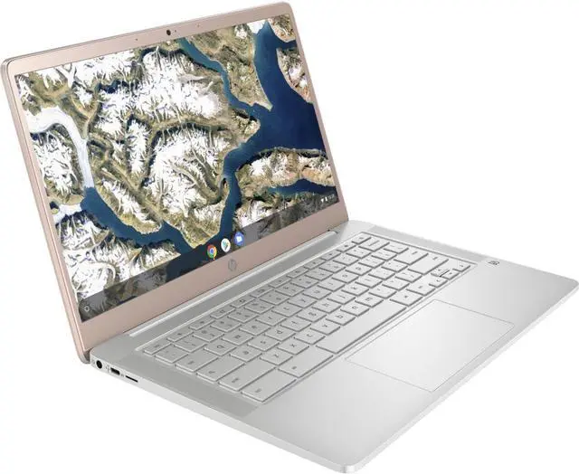 Alt view image 3 of 4 - HP Chromebook 14a-na0702ds 14" Intel Celeron N4120 1.10 GHz up to 2.6 GHz 4GB RAM 128GB eMMC Intel UHD Graphics 600 Chrome OS Laptop - 8T834UA-I010