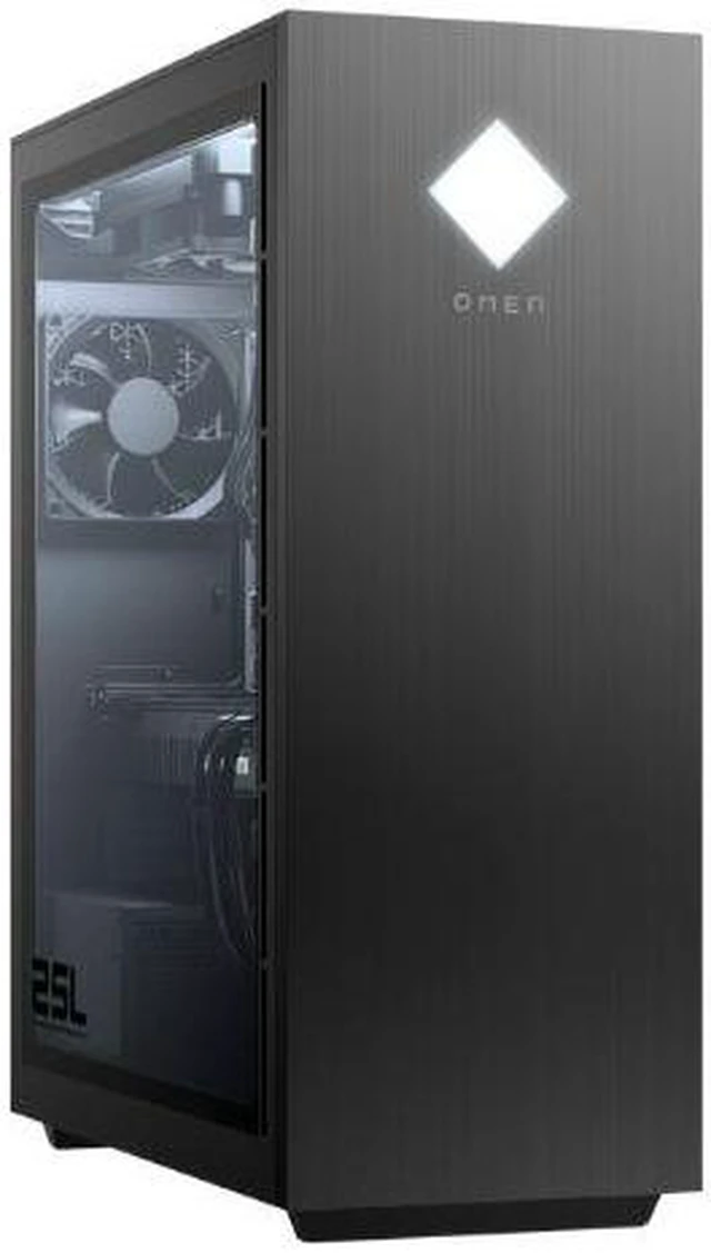 Main image of HP OMEN 25L GT12-1340m Gaming Desktop AMD Ryzen 5 5600X 3.7 GHz up to 4.6 GHz NVIDIA GeForce RTX 3060 Ti 8GB DDR4 256GB SSD Windows 11 Home - 1X7B2AV-E200