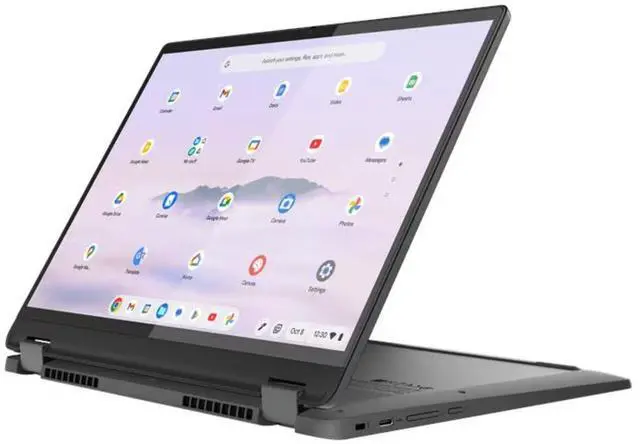 Alt view image 4 of 6 - Lenovo Flex 5i Chromebook Plus 14" WUXGA Touch Intel Core i5-1334U 1.3 GHz up to 4.6 GHz 8GB RAM 256GB SSD Intel Iris Xe Graphics ChromeOS, Storm Grey - 83EK001RUX