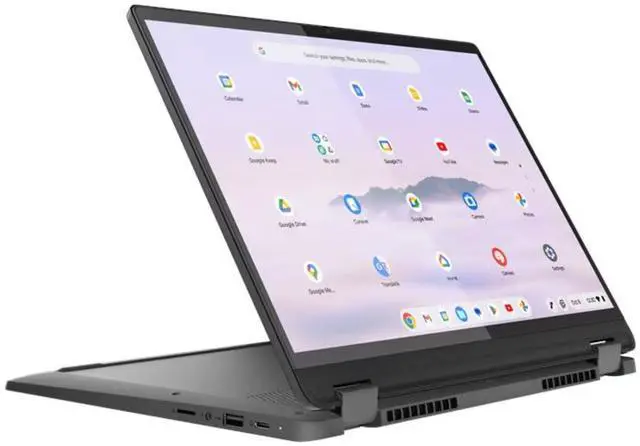 Alt view image 5 of 6 - Lenovo Flex 5i Chromebook Plus 14" WUXGA Touch Intel Core i5-1334U 1.3 GHz up to 4.6 GHz 8GB RAM 256GB SSD Intel Iris Xe Graphics ChromeOS, Storm Grey - 83EK001RUX
