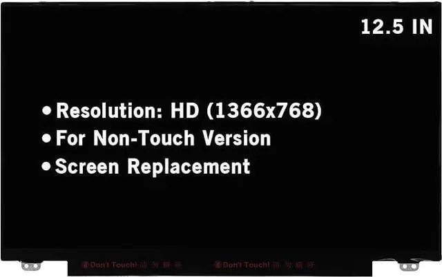 Main image of Screen Replacement for Dell Latitude 12 5290 7280 7290 5280 5288 E7280 E7290 02HY74 2HY74 P28S P28S001 HD 1366x768 30Pin Non-Touch LED LCD Display Screen Panel (Only for Non Touch)