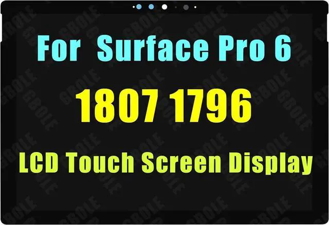 Main image of Replacement for Microsoft Surface Pro 6 1807 1796 LCD Touch Screen Display Digitizer Assembly with Touch Plate